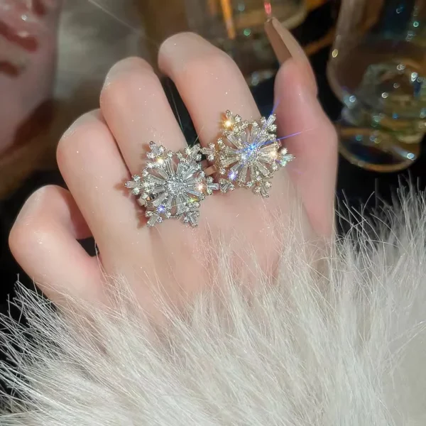 Snowflake Original Zirconia Rotating Adjustable Ring - (Ring Box Included)