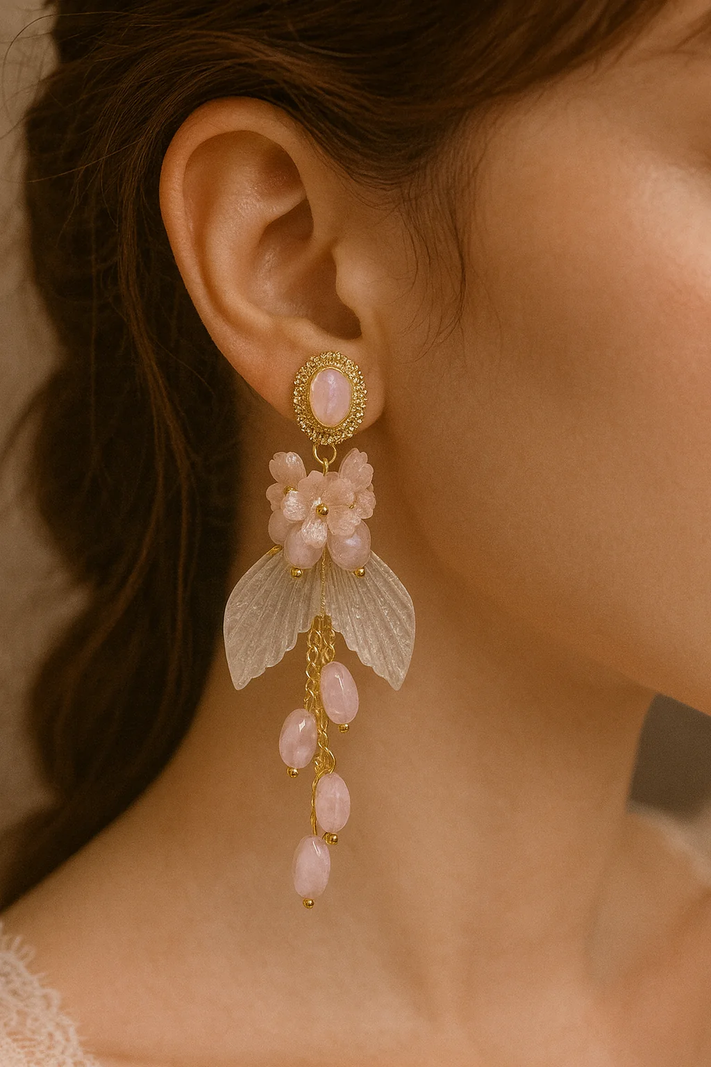 Pink Mermaid Earrings